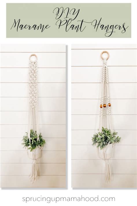 Diy Macrame Plant Hangers Sprucing Up Mamahood