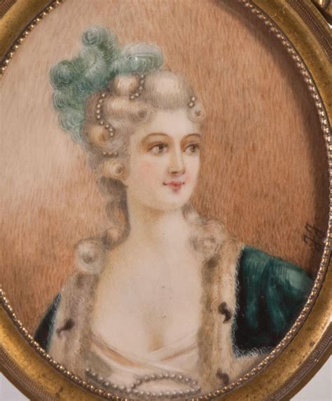 Proantic Miniature Portrait De Jeune Femme 1804 Signée J j