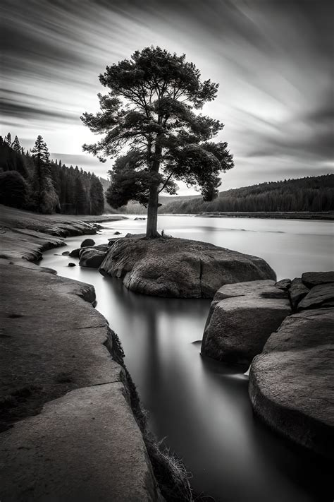 Black And White Nature Wallpaperriver Black And White Landscape Black And White Photo Wall