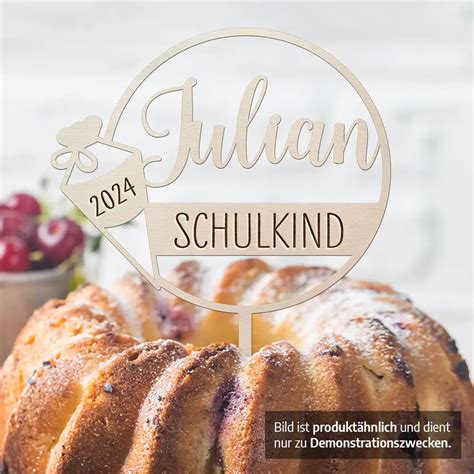 Caketopper Schulkind 2024 Personalisiert Mit Namen Onlineshop Zwayt De