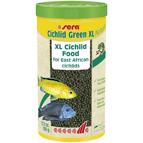 Sera Cichlid Green XL Nature Pellets 350g 1 Litre For East African