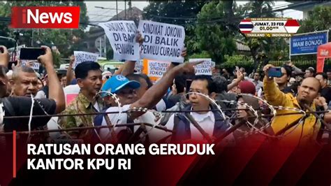 Tolak Kecurangan Dugaan Pemilu 2024 Ratusan Orang Geruduk Kantor KPU