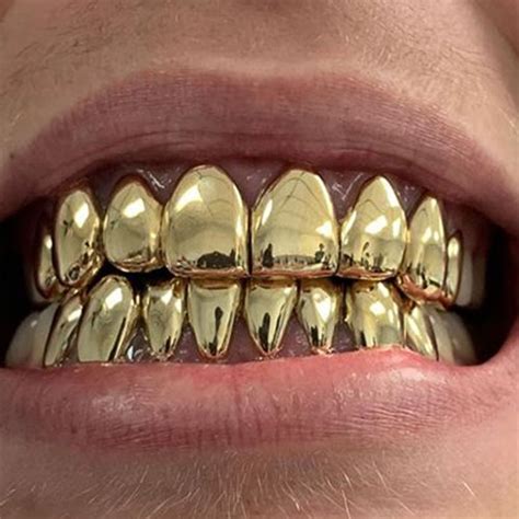 10k Solid Gold 8 Top And 8 Bottom Gold Teeth Master