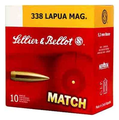 338 Lapua Magnum Ammunition Sellier Bellot 250 Grain 10 Rounds