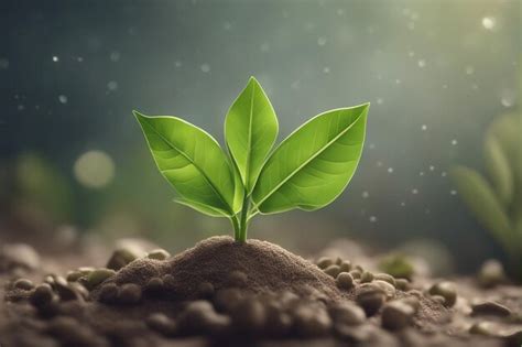 Una Planta Que Crece En La Arena Foto Premium