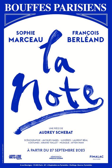 La Note Avec Sophie Marceau Et Fran Ois Berl And Paris