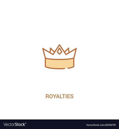 Royalties Concept 2 Colored Icon Simple Line Vector Image