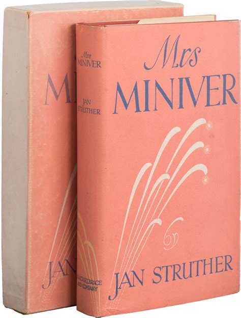 Mrs Miniver By Jan Struther First Edition 1940 From Biblioctopus