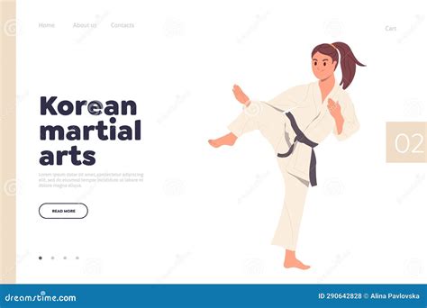 Korean Martial Arts With Korean Yin Yang Cartoon Vector Cartoondealer