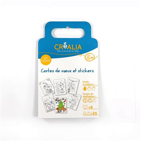 Kit créatif Cartes de voeux et stickers Créalia Gommettes