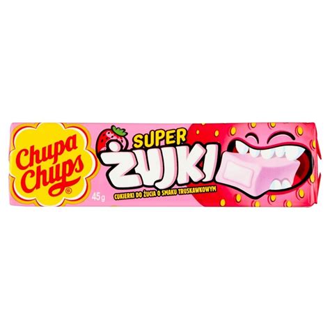 Chupa Chups Super Ujki Cukierki Do Ucia O Smaku Truskawkowym G