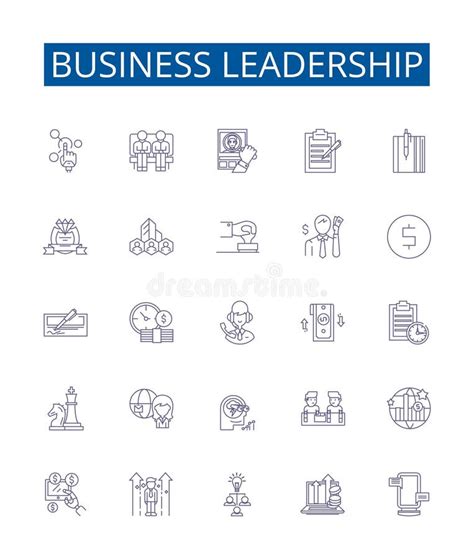 Business Leadership Line Icons Signs Set Design Collection Of