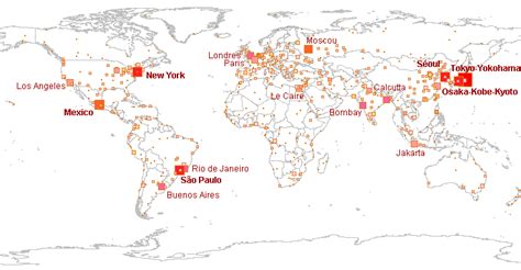 Carte De Monde Les Grandes Villes