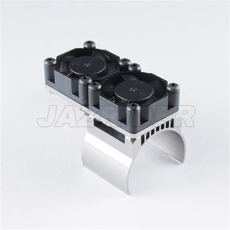 Jazrider RC Aluminium 540 Motor Heat Sink Gun Metal W Twin Cooling Fans