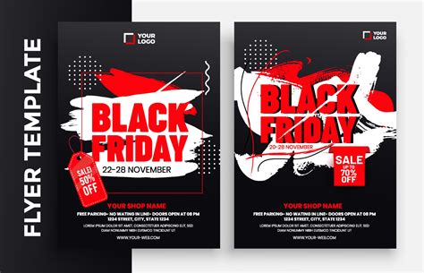 Black Friday Sale flyers design with balloons and confetti 2990142 ...