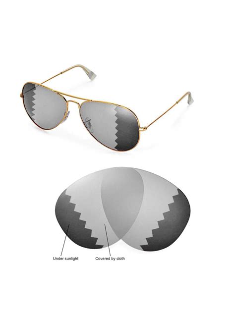 Walleva Transitionphotochromic Polarized Replacement Lenses For Ray Ban Aviator Large Metal