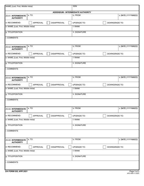 Da Form 638 Fillable Apd Printable Forms Free Online