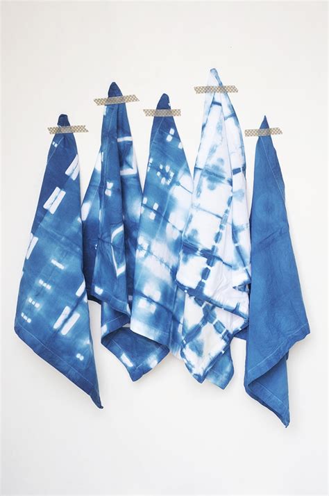 DIY Shibori Indigo Cloth Napkins Alice And Lois