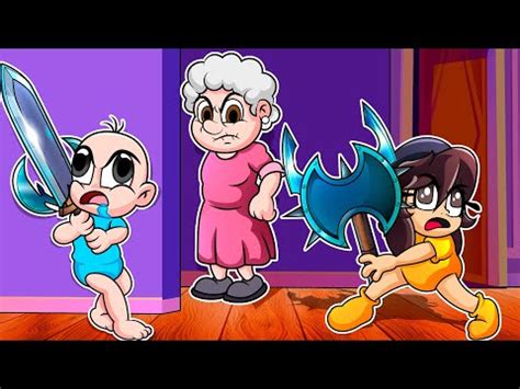 Bebe Noob Y Noobsi Destruyen La Casa De La Abuela Granny Simulator