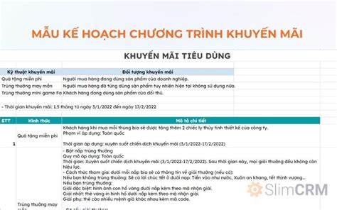 Mẫu Kế Hoạch Chương Trình Khuyến Mãi Chuẩn Chỉnh 2024