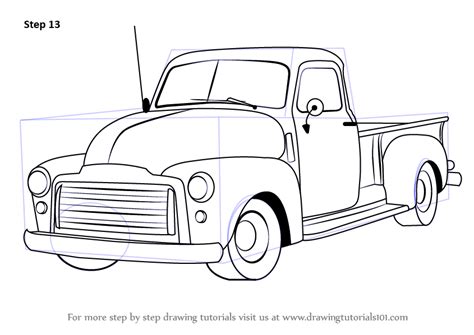 Learn How To Draw A Gmc Pickup Truck Trucks Step By Step Drawing