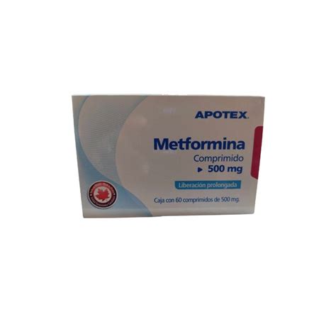 APOTEX METFORMINA 500MG 60 COMPRIMIDOS LP MEXIPHARMACY FARMACIA