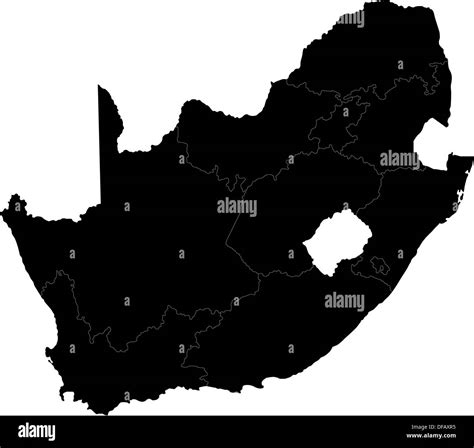 South Africa Map Outline Black And White Stock Photos And Images Alamy