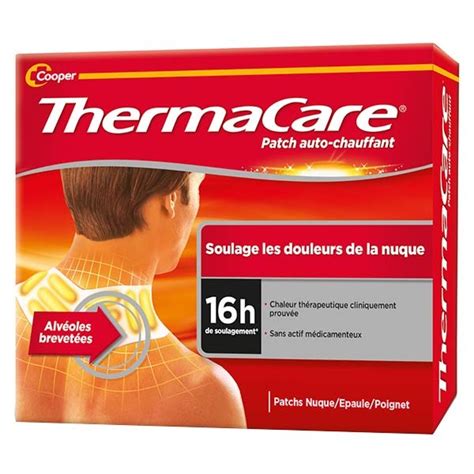 Thermacare Patch Auto Chauffant Nuque Unit S Prix Bas