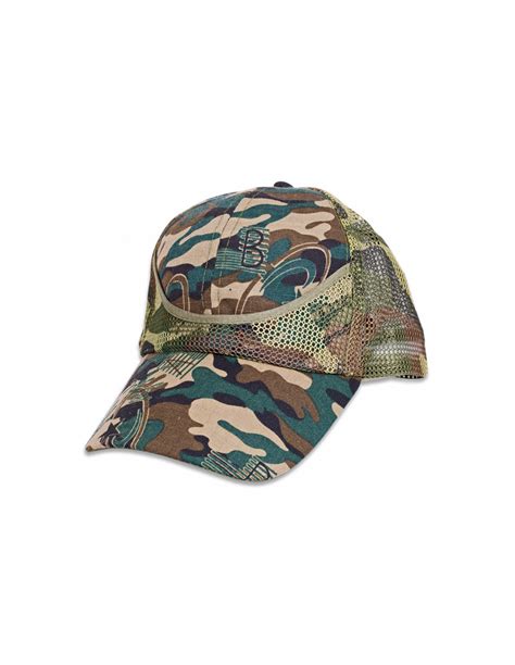 Casquette camo camouflage verte réglable avec grille Boutique Épées