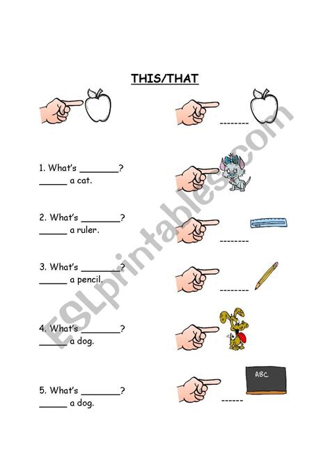 This And That Esl Worksheet By Anetka1003 6b9