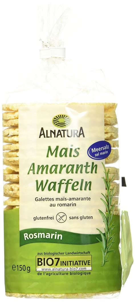 Alnatura Mais Amaranth Rosmarin Waffeln 12er Pack 12 X 150 G