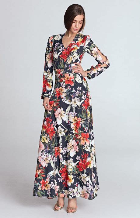 Robe Longue Fleurie Manche Longue Beauté Et Mode