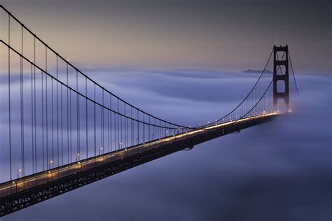 Foggy Sunrise At The Golden Gate Bridge : r/pics