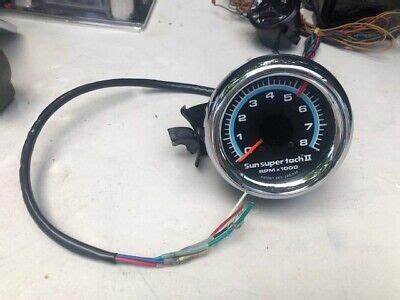 Vintage Sun Super Tach Ii Tachometer Hot Rod Blue Line Rpm