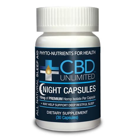 30ct 10mg Night Capsules Premium Hemp Cbd Unlimited