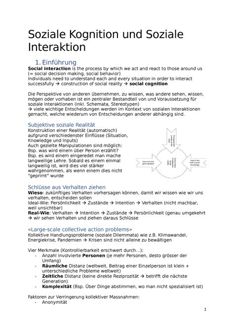 Zsmf Soziale Kognition Und Soziale Interaktion Soziale Kognition Und