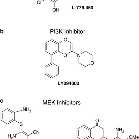 Chemical structures of inhibitors used in these studies. | Download ... 