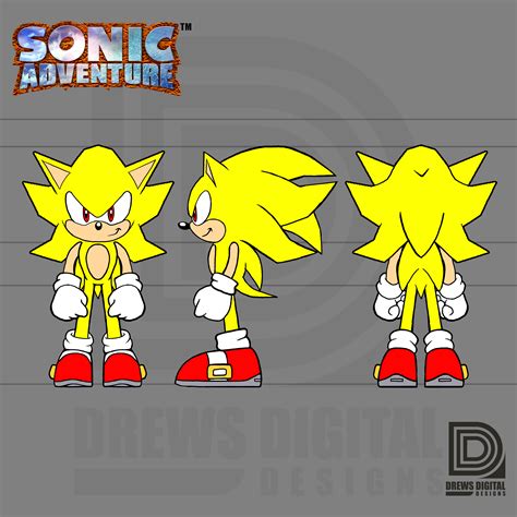 Super Sonic Model Sheet By Drews Digital Designs Sonic Art