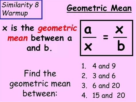 PPT Find The Geometric Mean Between PowerPoint Presentation Free