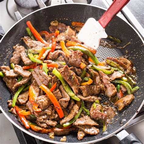 Beef Stir Fry With Bell Peppers And Black Pepper Sauce For Two Cooks