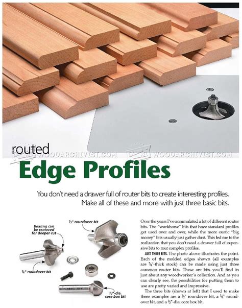 Routed Edge Profiles Woodarchivist