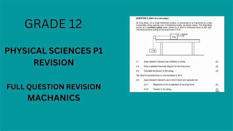 Grade 12 Physical Sciences Paper 1 Full Revision Youtube