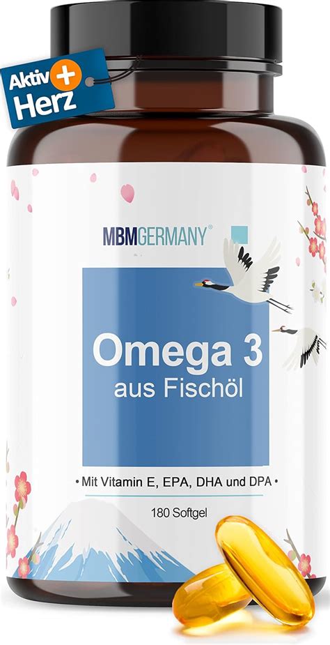 MBMGermany Omega 3 1000mg Fischöl GERUCHSNEUTRAL mit EPA DHA DPA