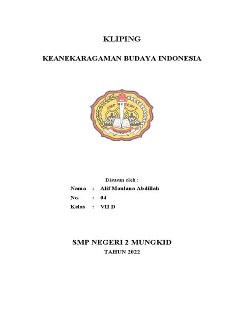 Kliping Keragaman Budaya Indonesia 34 Provinsi Pdf