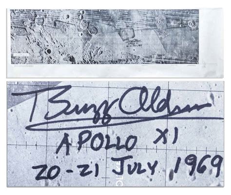 Sell Or Auction Your Buzz Aldrin Signed Apollo 11 Lunar Descent Chart