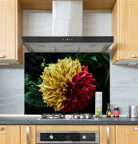 Bright Flower Printed Glass Splashback | Pro Glass 4 | Glass ...