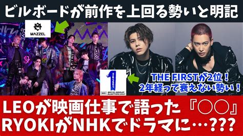 【befirst】leoが映画仕事で語った について！ryokiがnhkで？mazzelをビルボードが前作を上回る勢いと明記