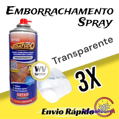 Kit 3 Spray Vedatudo Emborrachado Transparente Vazamentos De Agua