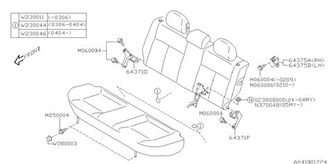 64375fe010 Subaru Folding Seat Lock Striker Striker Rest R