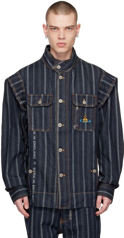 Navy Born In England Denim Jacket By Vivienne Westwood On Sale